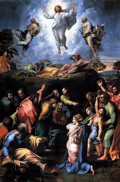Raffaello Sanzio con aiuti: della La Trasfigurazione, Roma Pinacoteca Vaticana